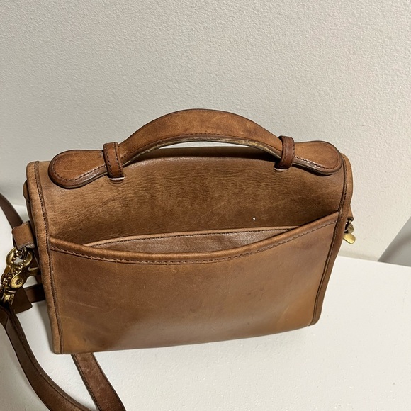 RARE Vintage Coach Court Bag in Burnished Glove Tan Leather - Picture 11 of 16